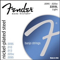 Fender 2255L Light Banjo Strings 5-String Set .0095-.020