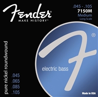 Fender Pure Nickel Wound 7150M Medium Long Scale Electric Bass Guitar Strings .045-.105