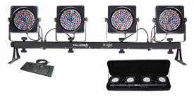 Chauvet 4BARFLEX Lighting Kit Pack-n-Go DJ LED Wash Light w/ Footswitch