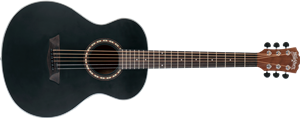 Washburn AGM5BMK G-Mini 5 Acoustic Travel Guitar - Matte Black with Gig Bag