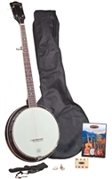 Appalachian "Pickin Pac" Resonator Bluegrass 5-String Banjo Package