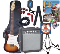AXL SRO Headliner AS-750 Electric Guitar - Chord Buddy Starter Package - Play Instantly - 5 Colors ChordBuddy
