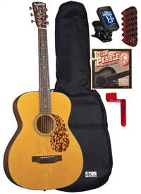 Blueridge BR-142 12 Fret 000 Acoustic Guitar Starter Package Bundle Combo