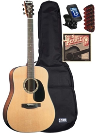 Blueridge BR-40 Contemporary Series Dreadnought Acoustic Guitar Starter Package Bundle Combo
