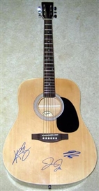 Jonas Brothers Autographed Acoustic Guitar - Signed by Kevin, Joe, Nick