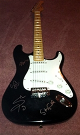 Journey w/ Steve Perry Autographed Strat Style Electric Guitar 100% Authentic