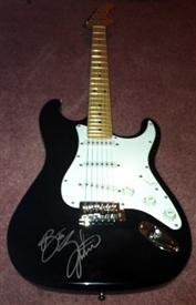 Bruce Springsteen Autographed Strat Style Electric Guitar 100% Authentic - Black Strat
