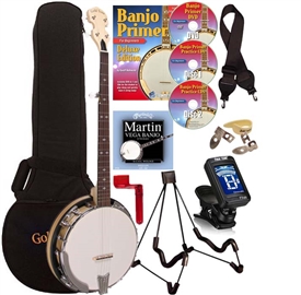 Gold Tone Cripple Creek CC-100R Maple Banjo Package