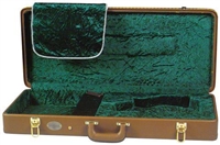 Superior CD-2522 Deluxe Velvet Lined Vintage Rectangular F-Style Mandolin Case - Brown