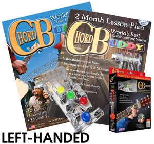 LEFT HANDED Chord Buddy Guitar Teaching Learning System Practice Aid w/ APP & Book - PLAY INSTANTLY LEFTY ChordBuddy