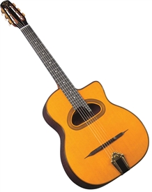 Gitane D-500 Maccaferri Style D-Hole Gypsy Jazz Guitar with Deluxe Bag