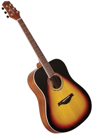 Wood Song D-TSB Dreadnought Solid Sitka Top Acoustic Guitar w/ Bag - Tobacco Sunburst