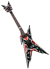 Dean Razorback Rebel RZR REBEL Electric Guitar Confederate Flag