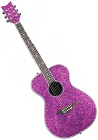 Daisy Rock Pixie 14-6205 Acoustic Guitar - Pink Sparkle