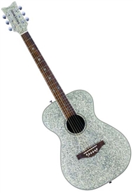 Daisy Rock Pixie 14-6206 Acoustic Guitar - Silver Sparkle