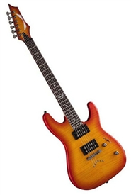 Dean Custom 350 Flame Maple Solid-Body Electric Guitar Trans Amberburst