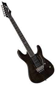 Dean Custom 380F Solid Body Electric Guitar w/ Floyd Rose Bridge Trans Black - C380F TBK