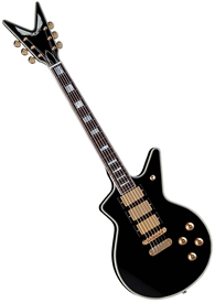 Dean Cadillac 1980 3 Pickup Electric Guitar in Classic Black w/ Case - CADI1980 CBK 3PU