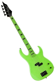 Dean Custom Zone Solid Body Electric Bass Guitar in Nuclear Green