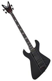Dean Demonator 4 Chaos Electric Bass Guitar in Black Satin w/ Hard Case