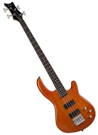 Dean Edge 1 4-String Electric Bass Guitar in Trans Amber