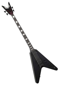 Dean V Series Stealth 4-String Bass Guitar with EMG in Satin Black