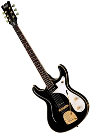 Eastwood Sidejack Baritone Deluxe DLX 6-String Electric Guitar - Black, Green, Metallic Blue