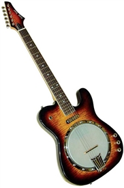 Gold Tone ES Banjitar 6 String Electric Banjo with TKL Case