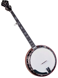 Gold Star GF-100W Mahogany Wreath 5 String Pro Banjo with Hard Case