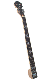 Golden Gate P-218 Wreath Inlay Fiddle Peghead Replacement 5-String Banjo Neck