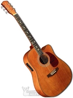 Indiana I-DHB-CE Cutaway Acoustic/Electric Herringbone Acoustic Guitar w/ Bag
