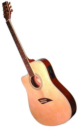 Kona K2 Series K2LN Left Handed Thin Body Acoustic/Electric Guitar