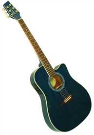 Kona K2 Series K2TBL Thin Body Acoustic/Electric Guitar - Blueburst