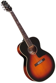 The Loar LH-200-SN Solid Top Small Body Acoustic Guitar - Sunburst w/ Case