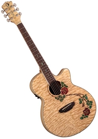 Luna Flora Rose Folk Cutaway Acoustic/Electric Guitar FLO RSE