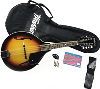 Washburn M1K A-Style Mandolin Package Starter Combo Pack with Bag,Strap,Picks,Tuner