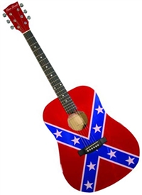 Main Street Rebel Flag Confederate General Lee Dreadnought Acoustic Guitar