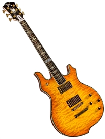 Minarik Goddess Studio X-Treme Series Electric Guitar with Quilted Top - Honey Burst w/ Case