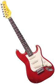 Oscar Schmidt OS-30 3/4 Size Metallic Red Kids Jr. Strat-Style Electric Guitar OS-30-MRD