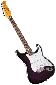 Oscar Schmidt OS-30 3/4 Size Purple Kids Jr. Strat-Style Electric Guitar OS-30-PS