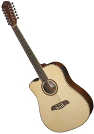 Oscar Schmidt OD312CELH 12-String Cutaway Acoustic Electric Guitar - LEFT HANDED Natural