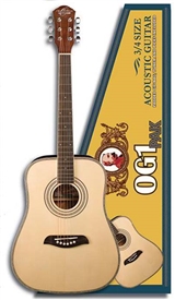 Oscar Schmidt OG1PAK OG1 Spruce Top 3/4 Size Kids Acoustic Guitar Package