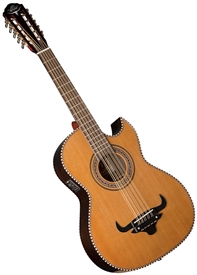 Oscar Schmidt OH32SE Bajo Quinto Tejano Mariachi Acoustic/Electric Guitar w/ Bag