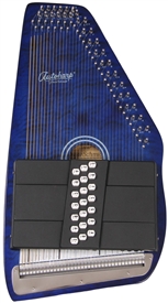 Oscar Schmidt OS21CQTBL Blue Quilt Top 21 Chord Autoharp