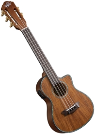 Oscar Schmidt OU100K 5-String Hawaiian Koa Tenor Ukulele Uke w/ Hard Case
