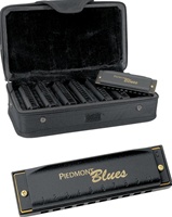 Hohner Piedmont Blues Harmonica Pack with Case - 7 Harmonicas