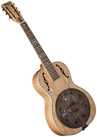 Washburn R360SMK Spalted Maple Vintage Style Parlor Body Resonator Guitar - Single Cone with Hard Case