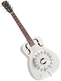 Recording King RM-998-D Roundneck Style-O Bell Brass Resonator Guitar - Diamond Coverplate