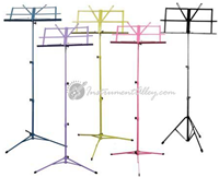 Portable Music Stand w/ Bag - Available in Purple, Yellow, Black, Blue, Pink, Chrome, Green