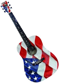Indiana USA-1 Spruce Top US Flag Stars and Stripes Acoustic Guitar